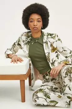 Льняной пиджак Medicine, бежевый