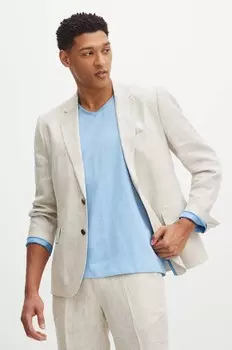 Льняной пиджак Medicine, бежевый