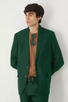 Льняной пиджак Medicine, зеленый