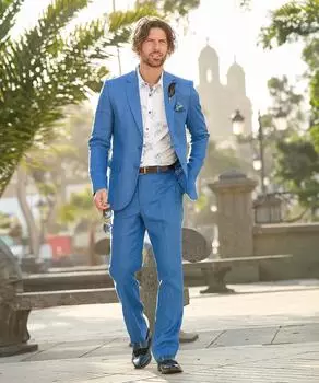 Льняной пиджак обычного кроя Joe Browns, синий