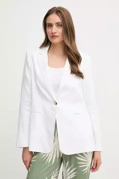 Льняной пиджак Oui, белый