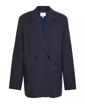 Льняной пиджак свободного кроя Gestuz, синий