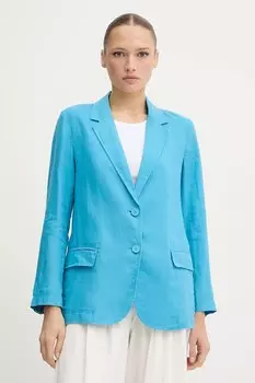 Льняной пиджак United Colors Of Benetton, синий