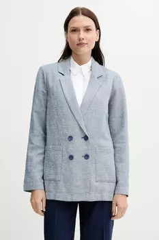 Льняной пиджак United Colors Of Benetton, синий
