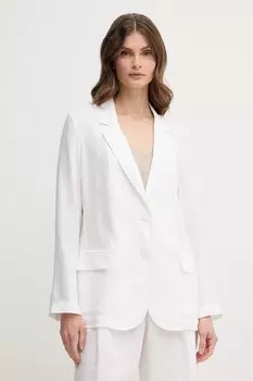 Льняной пиджак United Colors Of Benetton, белый