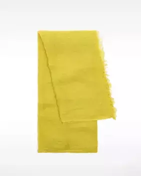 Льняной платок с простой строчкой Parfois, желтый