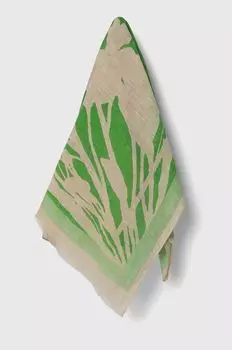 Льняной шарф Marc O'Polo, зеленый