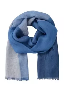 Льняной шарф в полоску для женщин Galeria, цвет Cad Blue Check