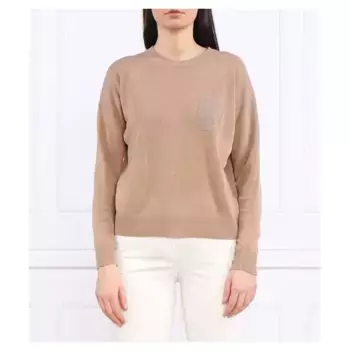 Льняной свитер обычного кроя Peserico, коричневый