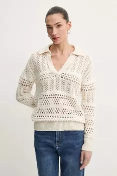 Льняной свитер Pinko, бежевый