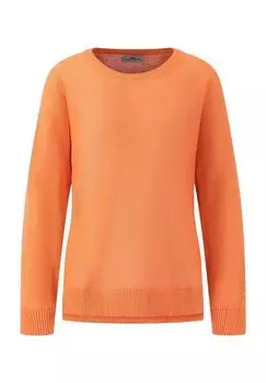 Льняной свитер с ребристыми манжетами женский FYNCH-HATTON, цвет Bright Aprico