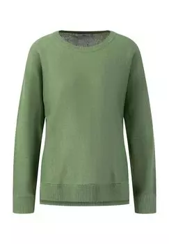 Льняной свитер с ребристыми манжетами женский FYNCH-HATTON, цвет Reed Green
