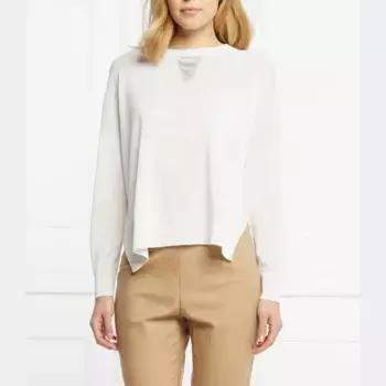 Льняной свитер свободного кроя Peserico, белый