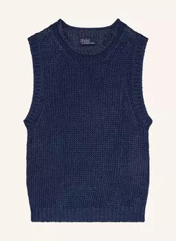 Льняной свитер-жилет Polo Ralph Lauren, синий