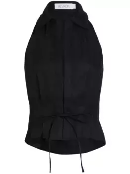 Льняной топ HEVRON, черный