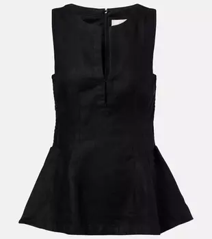 Льняной топ Melia Faithfull, черный