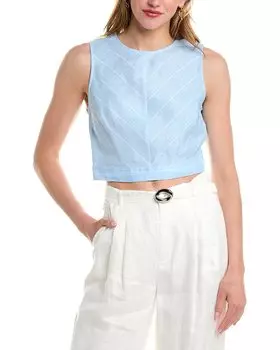 Льняной топ Nicolas Lucienne Nicholas, белый