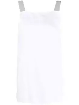 Льняной топ с эффектом металлик Fabiana Filippi, белый