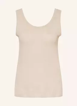 Льняной трикотажный топ Baccano Mm, бежевый