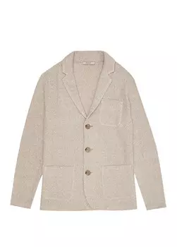 Льняной трикотажный жакет Beymen Collection, бежевый