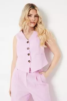 Льняной жилет Dorothy Perkins, розовый