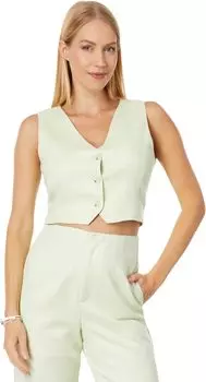 Льняной жилет English Factory, зеленый