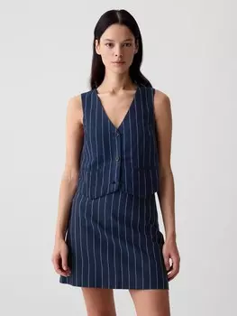 Льняной жилет Gap, синий