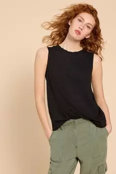 Льняной жилет из рили White Stuff, черный