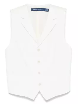 Льняной жилет Polo Ralph Lauren, белый