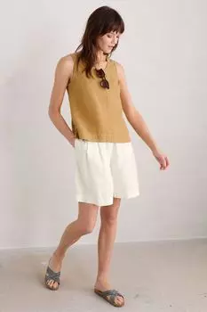 Льняной жилет станции Маяк Seasalt Cornwall, желтый