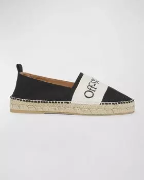 Льняные эспадрильи с логотипом Bookish Off-White, цвет Black