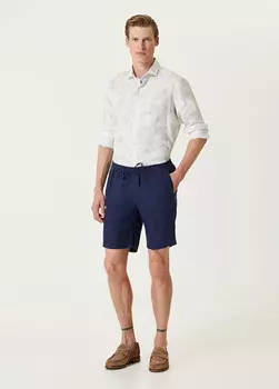Льняные бермуды Beymen Collection, синий