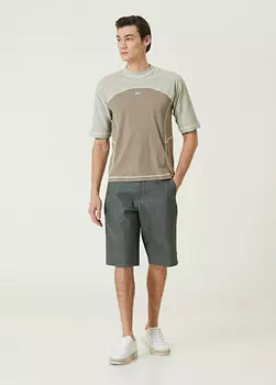 Льняные бермуды с логотипом Reebok, серый