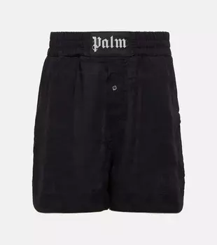 Льняные боксеры с логотипом Palm Angels, черный