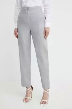 Льняные брюки Armani Exchange, серый