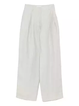 Льняные брюки Barba, серый