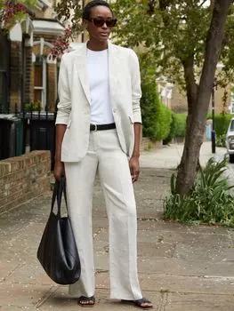 Льняные брюки Baukjen Emerson, натуральный цвет