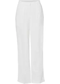 Льняные брюки Bodyflirt, белый