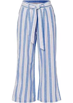 Льняные брюки Bodyflirt, синий