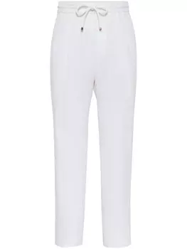 Льняные брюки Brunello Cucinelli, белый
