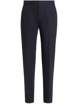 Льняные брюки чинос Summer Zegna, синий