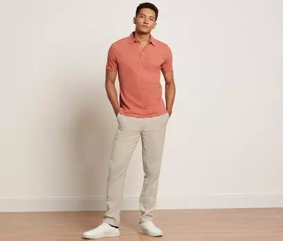 Льняные брюки чинос Tchibo, бежевый