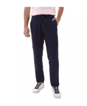 Льняные брюки чиносы 40Weft, синий