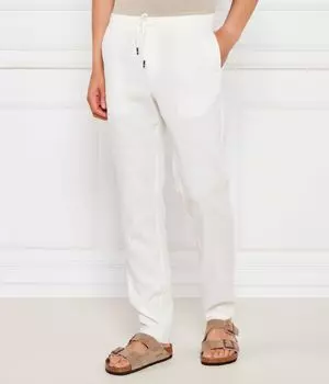 Льняные брюки-чиносы гарлем Relaxed fit Tommy Hilfiger, экрю