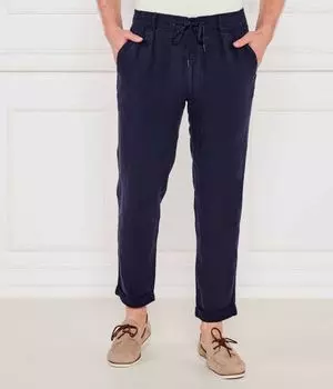 Льняные брюки-чиносы Slim fit Polo Ralph Lauren, синий