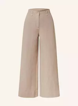 Льняные брюки демисезонные Reiss, коричневый