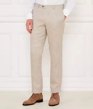 Льняные брюки denz Slim fit Oscar Jacobson, желтый