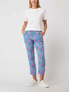 Льняные брюки длиной 7/8 Christian Berg Woman, изумрудный