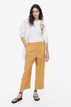 Льняные брюки длиной до щиколотки H&M
