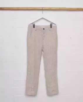 Льняные брюки для мальчиков с петлями для ремня Fina Ejerique, натуральный